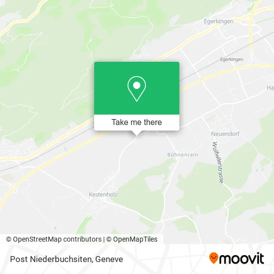 Post Niederbuchsiten map