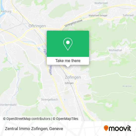 Zentral Immo Zofingen map