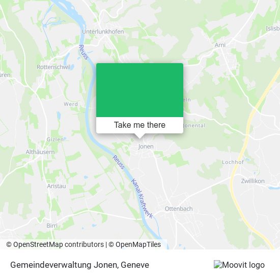 Gemeindeverwaltung Jonen map