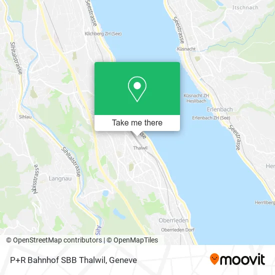 P+R Bahnhof SBB Thalwil map
