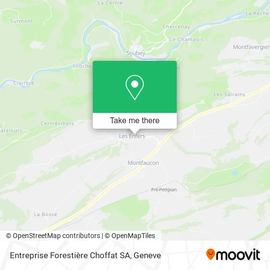Entreprise Forestière Choffat SA map