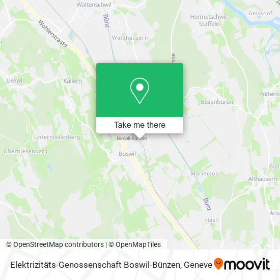 Elektrizitäts-Genossenschaft Boswil-Bünzen map