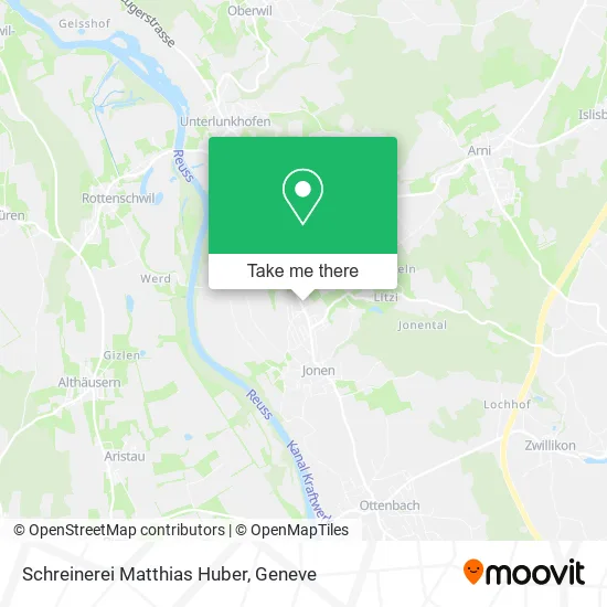 Schreinerei Matthias Huber map