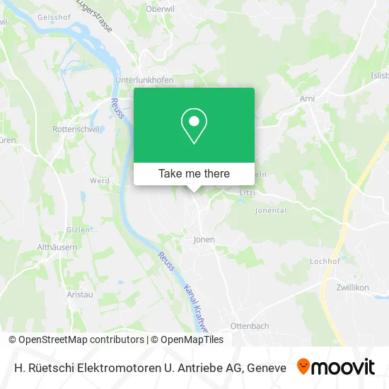 H. Rüetschi Elektromotoren U. Antriebe AG map