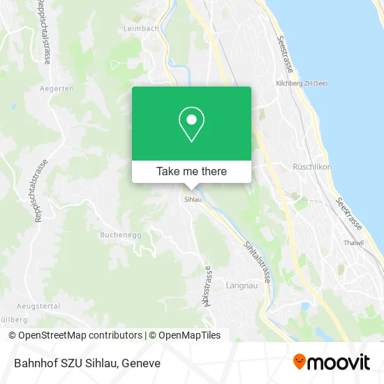 Bahnhof SZU Sihlau map