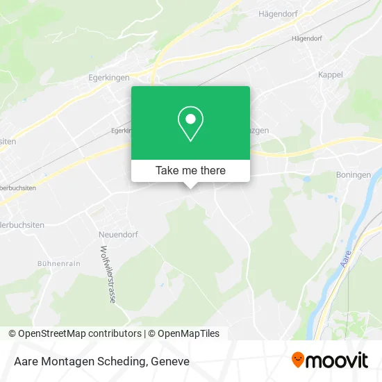 Aare Montagen Scheding map