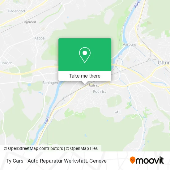 Ty Cars - Auto Reparatur Werkstatt map