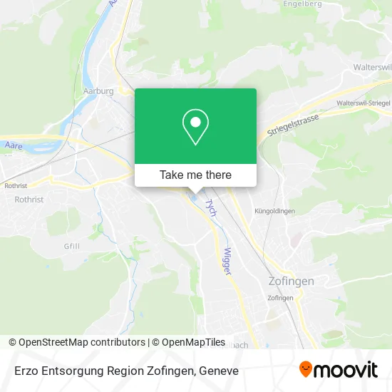 Erzo Entsorgung Region Zofingen map