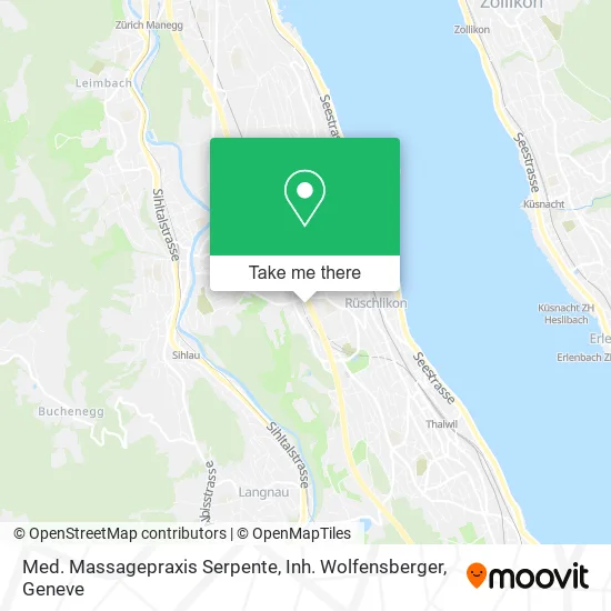 Med. Massagepraxis Serpente, Inh. Wolfensberger map