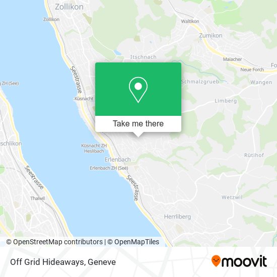 Off Grid Hideaways map