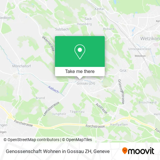Genossenschaft Wohnen in Gossau ZH map