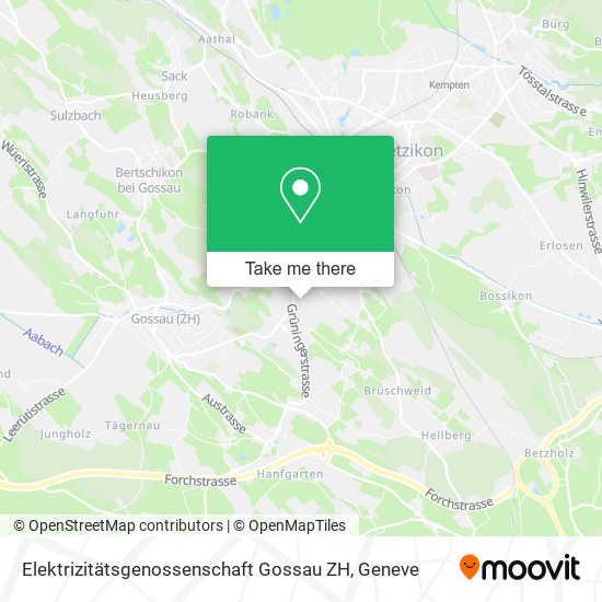 Elektrizitätsgenossenschaft Gossau ZH map
