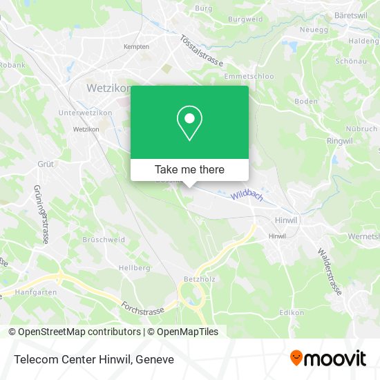 Telecom Center Hinwil map