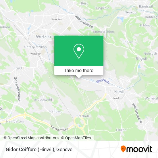 Gidor Coiffure (Hinwil) map