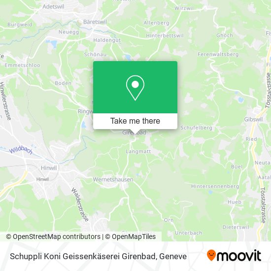 Schuppli Koni Geissenkäserei Girenbad map
