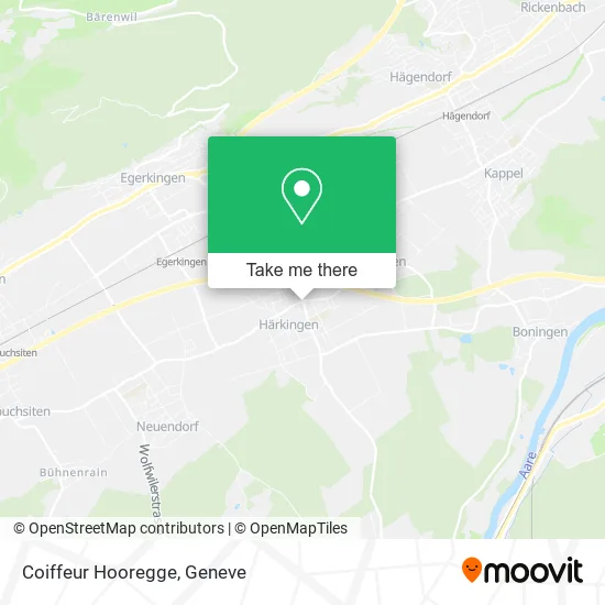 Coiffeur Hooregge map
