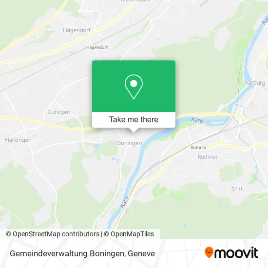 Gemeindeverwaltung Boningen map