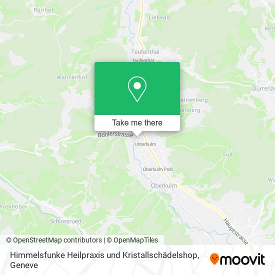 Himmelsfunke Heilpraxis und Kristallschädelshop map
