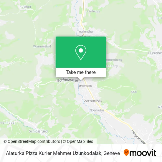 Alaturka Pizza Kurier Mehmet Uzunkodalak map