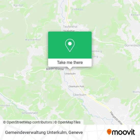 Gemeindeverwaltung Unterkulm map