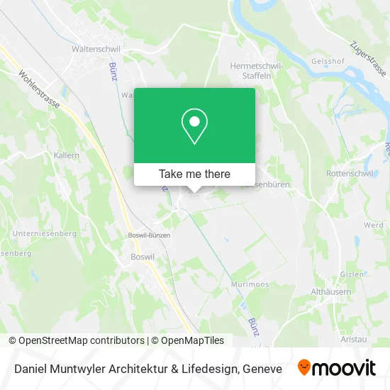 Daniel Muntwyler Architektur & Lifedesign map