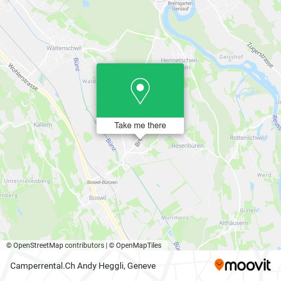 Camperrental.Ch Andy Heggli map