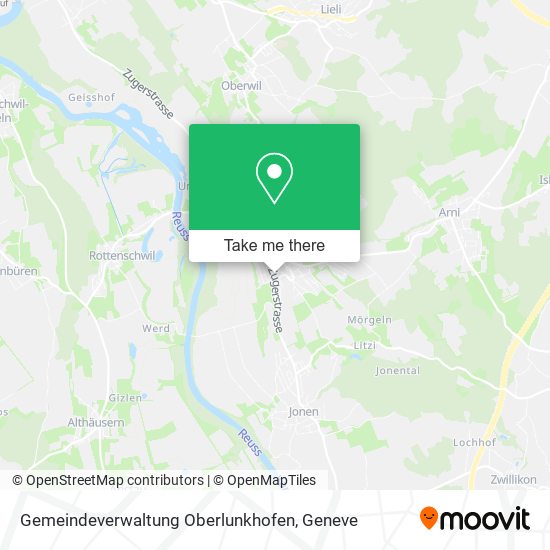 Gemeindeverwaltung Oberlunkhofen map