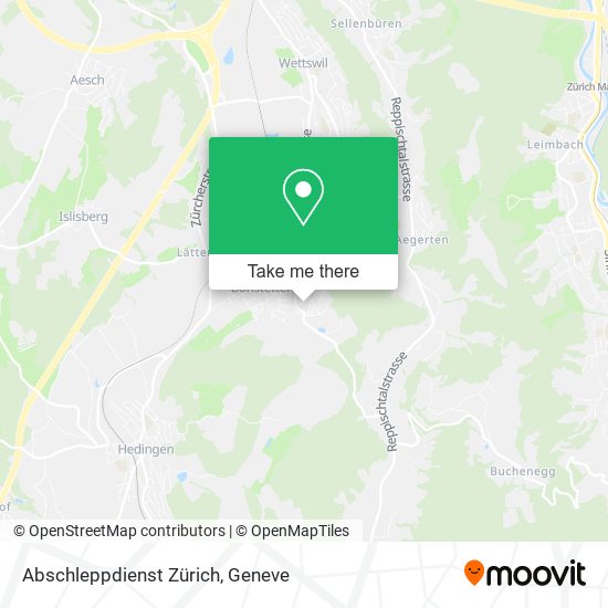 Abschleppdienst Zürich map