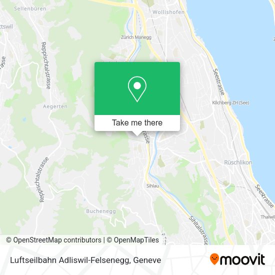Luftseilbahn Adliswil-Felsenegg map