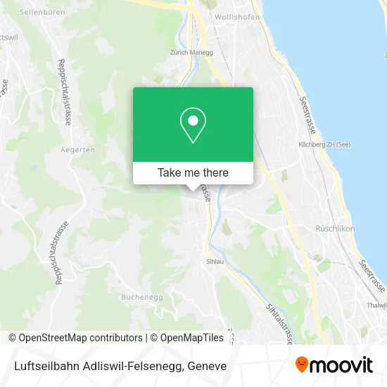 Luftseilbahn Adliswil-Felsenegg map