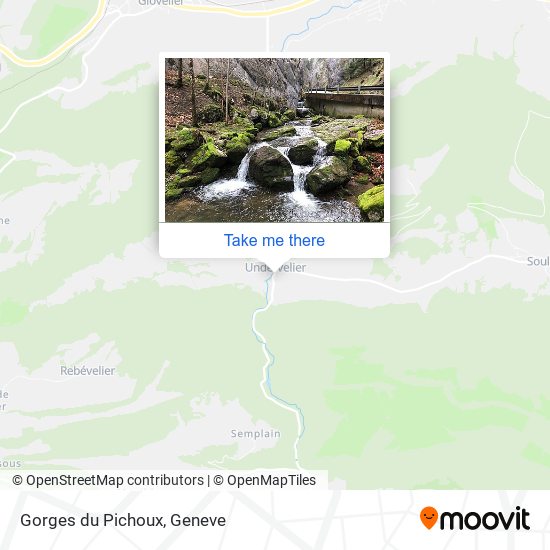 Gorges du Pichoux plan