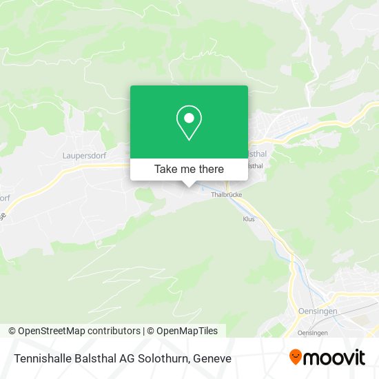 Tennishalle Balsthal AG Solothurn map
