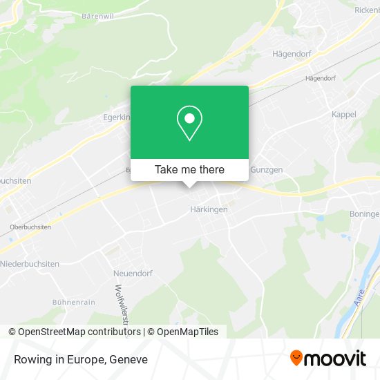 Rowing in Europe map
