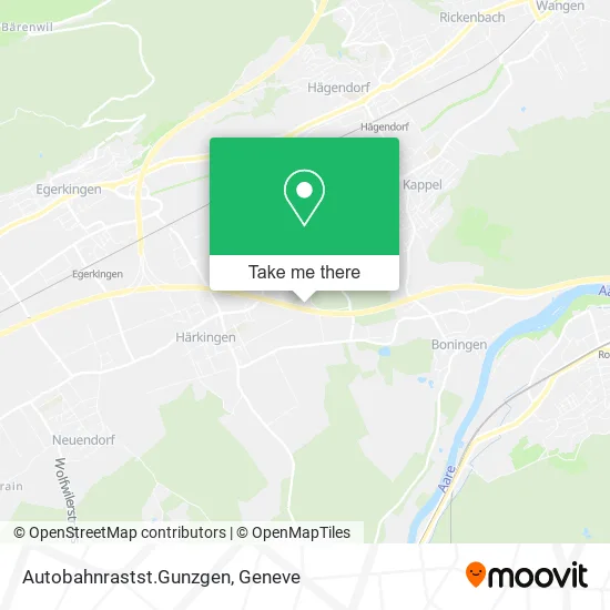 Autobahnrastst.Gunzgen map
