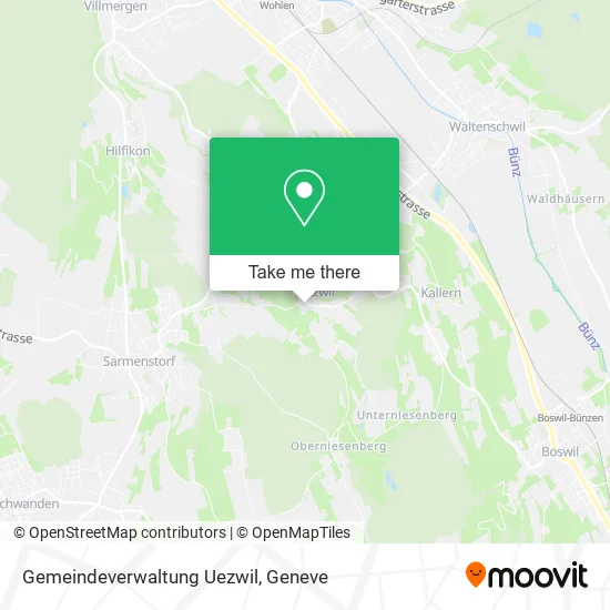 Gemeindeverwaltung Uezwil map