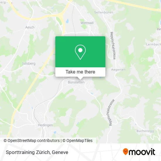 Sporttraining Zürich map