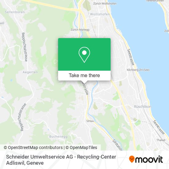Schneider Umweltservice AG - Recycling-Center Adliswil map