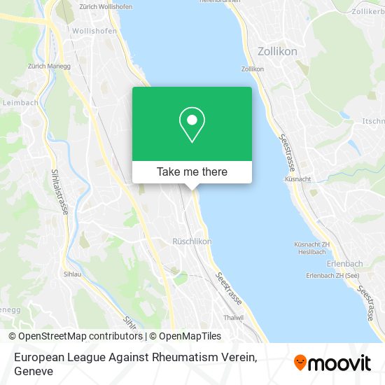 European League Against Rheumatism Verein map
