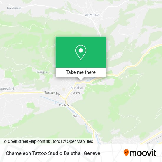 Chameleon Tattoo Studio Balsthal map