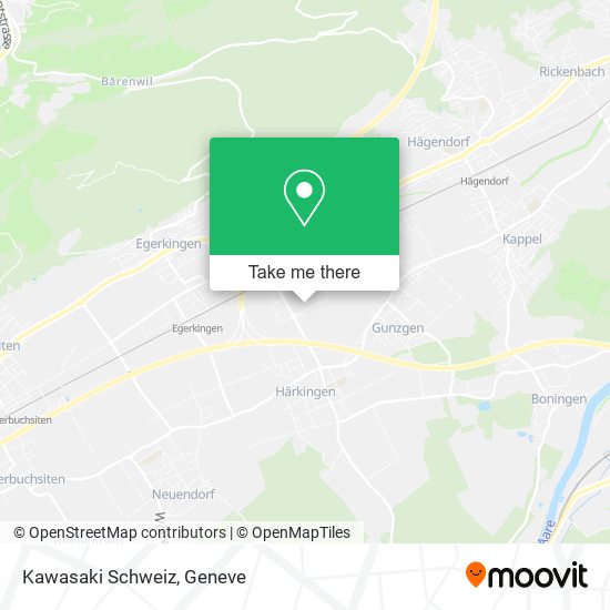 Kawasaki Schweiz map