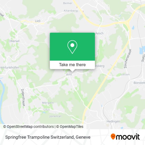 Springfree Trampoline Switzerland map