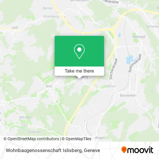 Wohnbaugenossenschaft Islisberg map