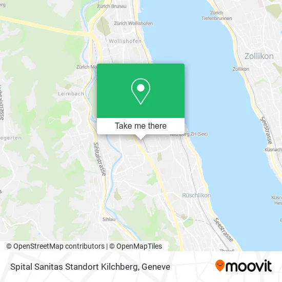 Spital Sanitas Standort Kilchberg map