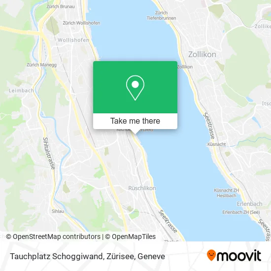 Tauchplatz Schoggiwand, Zürisee map