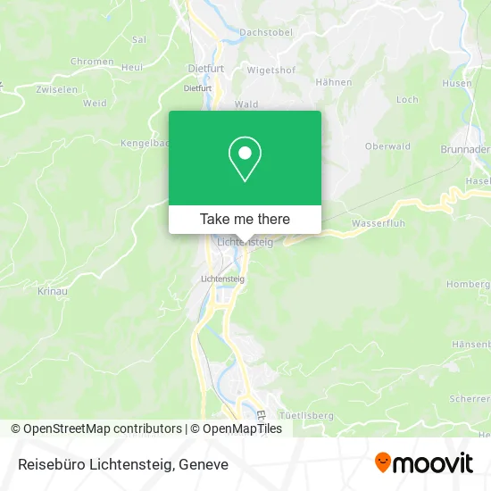 Reisebüro Lichtensteig map