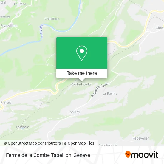 Ferme de la Combe Tabeillon map