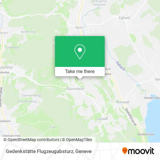 Gedenkstätte Flugzeugabsturz map