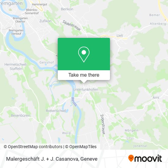 Malergeschäft J. + J. Casanova map
