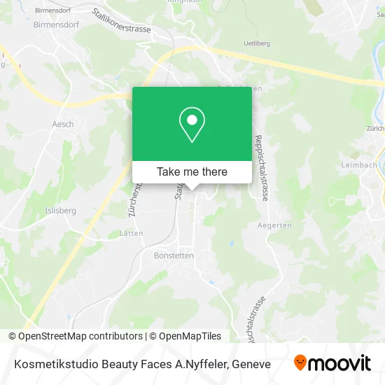 Kosmetikstudio Beauty Faces A.Nyffeler map