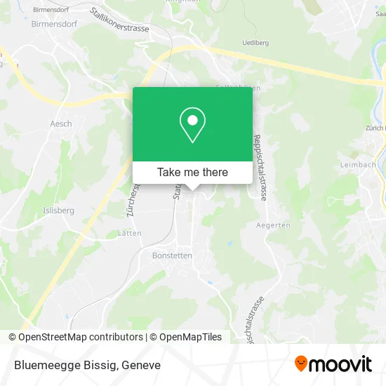 Bluemeegge Bissig map